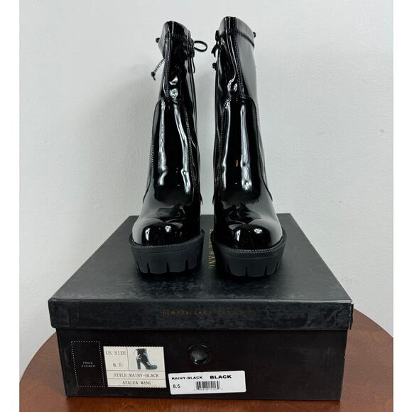 AZALEA WANG Rainy Platform Bootie in Black Size 8.5 - Picture 3 of 8